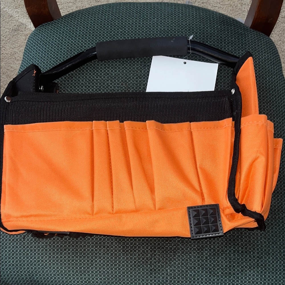 Orange Tool Bag with Black Handle